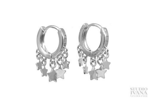 Oorring sterretjes - 925 sterling silver