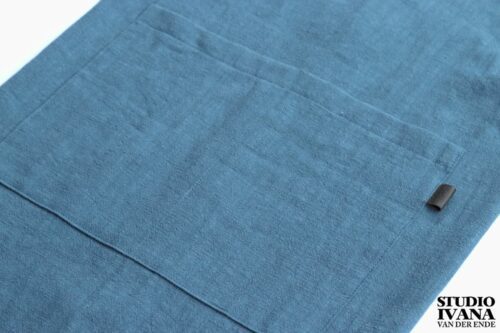 Linnen schort - blauw