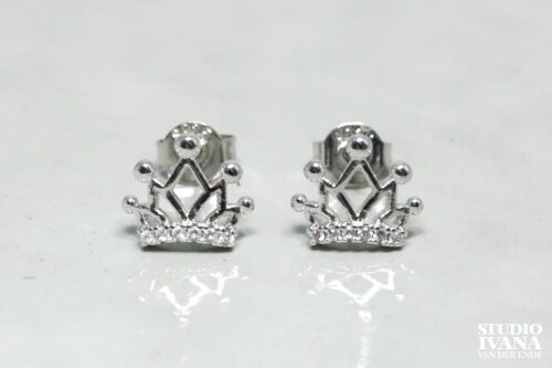 Oorsteker 925 silver - Kroontje