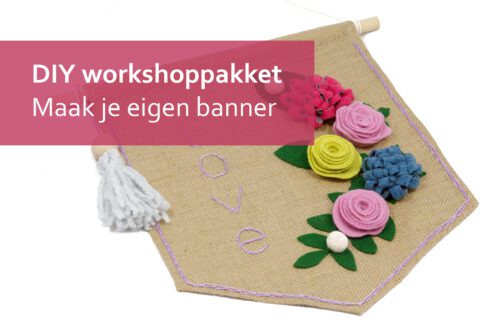 Workshoppakket DIY - maak je eigen banner - felle kleuren